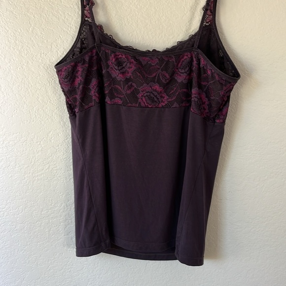 Felina Lingerie Elegant Purple and Gray/Black Lace Camisole Size L - Picture 9 of 10